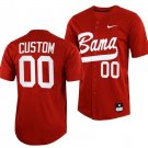 Custom Alabama Baseball Jersey Crimson Tide Name and Number NCAA Full Button Red
