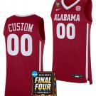 Custom Alabama Crimson Tide Jersey Name and Number 2024 NCAA Basketball Crimson