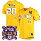 Men's LSU Tigers Paul Skenes Jersey #20 Champions Baseball Stitched Gold