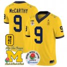 Men's Michigan Wolverines JJ McCarthy Jersey #9 Coollege Football Stitched Gold