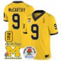 Men's Michigan Wolverines JJ McCarthy Jersey #9 Coollege Football Stitched Gold