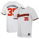 Men's Oregon State Beavers #35 Adley Rutschman Baseball Jersey White Stitched