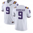 LSU Tigers #9 Joe Burreaux NCAA Football Jersey White Diamond Quest