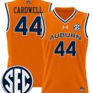 Dylan Cardwell Jersey #44 Auburn Tigers 2024 Lightweight Basketball Orange