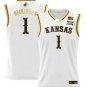 Hunter Dickinson Jersey #1 Kansas Jayhawks 2024 Basketball White Gold