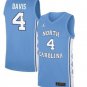 Men RJ Davis Jersey #4 North Carolina Tar Heels Basketball Blue