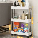Rolling Storage Cart Movable Shelf for Home Use, Three Layers Narrow