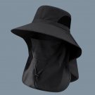 Outdoor UV Hat – Unisex Breathable Waterproof With Neck Cover, Black