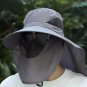 Outdoor UV Hat &acirc;�� Unisex Breathable Waterproof With Neck Cover, Black