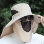 Outdoor UV Hat &acirc;�� Unisex Breathable Waterproof With Neck Cover, Black