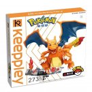 Pokemon Assembled Building Blocks Toys Anime Figures Cartoon Gift, Charizard 273 Piece