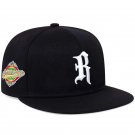Gothic Letter R Embroidery Hip-hop Hats Outdoor Adjustable Casual Baseball Cap, Black