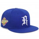 Gothic Letter R Embroidery Hip-hop Hats Outdoor Adjustable Casual Baseball Cap, Blue