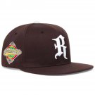 Gothic Letter R Embroidery Hip-hop Hats Outdoor Adjustable Casual Baseball Cap, Brown