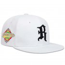 Gothic Letter R Embroidery Hip-hop Hats Outdoor Adjustable Casual Baseball Cap, White