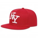 Unisex Letter NY Embroidery Hip-hop Hat Outdoor Adjustable Casual Baseball Cap, Red