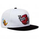 Unisex Doughnut Embroidery Hat Outdoor Adjustable Casual Baseball Cap, White