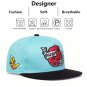 Unisex Doughnut Embroidery Hat Outdoor Adjustable Casual Baseball Cap, White
