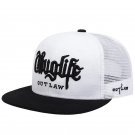Fashion Fastball Thuglife Embroidery Hiphop Baseball Cap Hat Outdoor, White Mesh