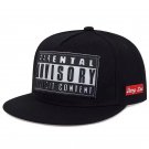 Unisex 3D Letter Print Flat Brim Baseball Hat – Hip-Hop Street Style, Black White