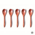 6PCS Wooden Tea Spoon Long Coffee Small Teaspoon Wood Honey Dessert