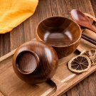 Natural Wooden Bowl Wood Rice Soup Salad Food Tableware Wooden Utensils