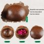 Natural Coconut Bowl Dinner Set Handmade Wood Spoon Fruit Salad Mixing Rice, 4 bowl 4 spoon