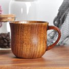 1PC Brown Wooden Mug Vintage Teacup Handmade Coffee Espresso Tea