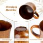 1PC Brown Wooden Mug Vintage Teacup Handmade Coffee Espresso Tea