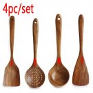 Wooden Spoons Set 4 PCS Cooking Utensil Nonstick Heat Resistant