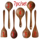 Wooden Spoons Set 7 PCS Cooking Utensil Nonstick Heat Resistant