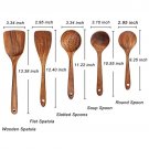 Wooden Spoons Set 5 PCS Cooking Utensil Nonstick Heat Resistant Kitchen