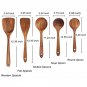 Wooden Spoons Set 5 PCS Cooking Utensil Nonstick Heat Resistant Kitchen