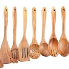 Wooden Spoons Set 9 PCS Cooking Utensil Nonstick Heat Resistant Kitchen