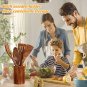 Wooden Spoons Set 9 PCS Cooking Utensil Nonstick Heat Resistant Kitchen