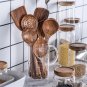 Wooden Spoons Set 9 PCS Cooking Utensil Nonstick Heat Resistant Kitchen