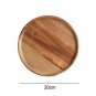 Wooden Round Serving Tray Retro Pizza, Salad, Fruit, Dessert, Bread, Size M