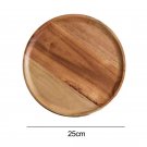 Wooden Round Serving Tray Retro Pizza, Salad, Fruit, Dessert, Bread, Size L