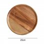 Wooden Round Serving Tray Retro Pizza, Salad, Fruit, Dessert, Bread, Size L