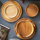 3 PCS Wooden Round Serving Tray Retro Pizza, Salad, Fruit, Dessert, Bread