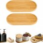 1Pc Beech Wooden Oval Plate 18cm &acirc;�� Mini Solid Wood Tray for Kids & Snacks