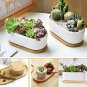 1Pc Beech Wooden Oval Plate 18cm &acirc;�� Mini Solid Wood Tray for Kids & Snacks