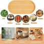 1Pc Beech Wooden Oval Plate 18cm &acirc;�� Mini Solid Wood Tray for Kids & Snacks
