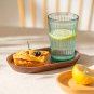 1Pc Solid Wood Round Plate Japanese Style Snack Dessert Tray, DarkColor