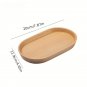 1PC-Light Colored Solid Wood Round Plate Japanese Style Snack Dessert Tray