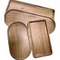 Solid Wood Plate Oval Japanese Style Snack & Dessert Tray, Size M