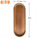 Solid Wood Plate Oval Japanese Style Snack & Dessert Tray, Size L