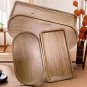 Solid Wood Plate Oval Japanese Style Snack & Dessert Tray, Size L