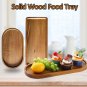 Solid Wood Plate Rectangle Japanese Style Snack & Dessert Tray, Size M