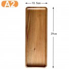 Solid Wood Plate Rectangle Japanese Style Snack & Dessert Tray, Size L